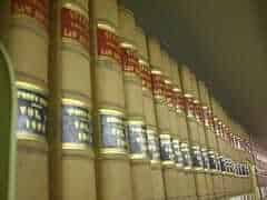 A row of law books