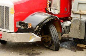 18-wheeler damaged after an accident