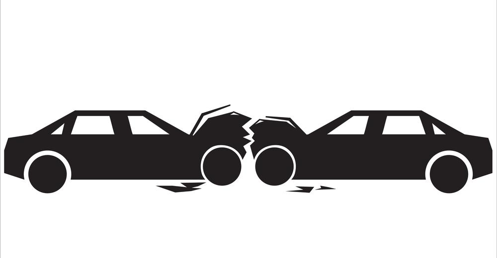 vector of two cars crashing