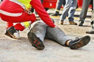 paramedic attempts to revive man after serious car crash