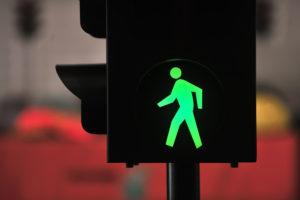 traffic light green safe move pedestrian