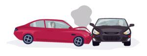 vector image of a t-bone accident