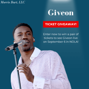 Giveon Morris Bart Ticket Giveaway