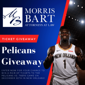 Morris Bart Pelicans vs. 76ers Ticket Giveaway