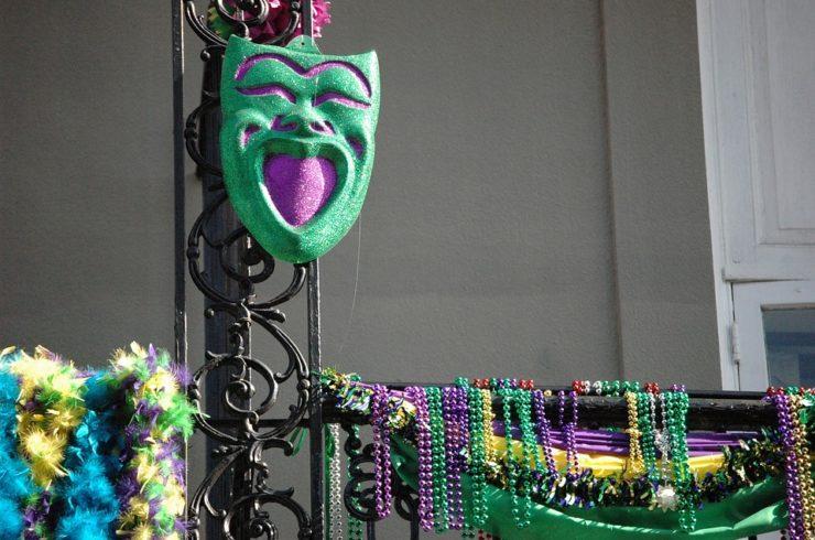 Mardi Gras mask in New Orleans.