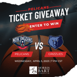 Morris Bart Pelicans vs Grizzlies Ticket Giveaway