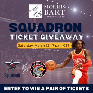 Morris Bart Squadron vs Skyhawks Ticket Giveaway