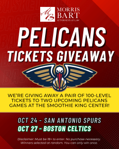 Morris Bart Pelicans Tickets Giveaways