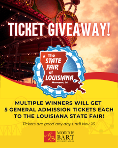 Morris Bart Louisiana State Fair Giveaway