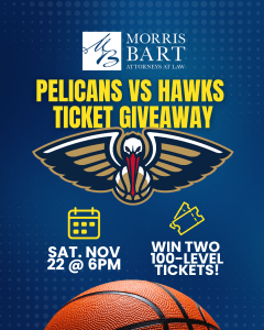 Morris Bart Pelicans vs Hawks Ticket Giveaway