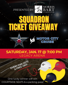Morris Bart Squadron vs. Motor City Cruise Ticket Giveaway