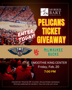 Morris Bart Pelicans vs. Bucks Ticket Giveaway