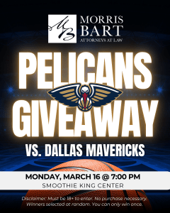 Morris Bart Pelicans vs. Mavericks Ticket Giveaway