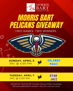 Morris Bart Pelicans Giveaways