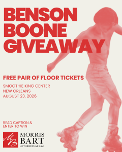 Morris Bart Benson Boone Giveaway