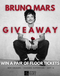 Morris Bart Bruno Mars Ticket Giveaway